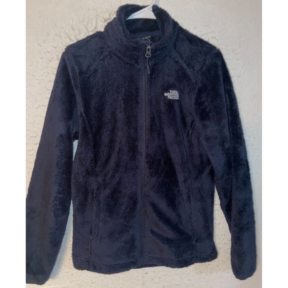 The North Face Womens Jacket Pullover Full Zip S Osito Furry Warm Fleece Blue